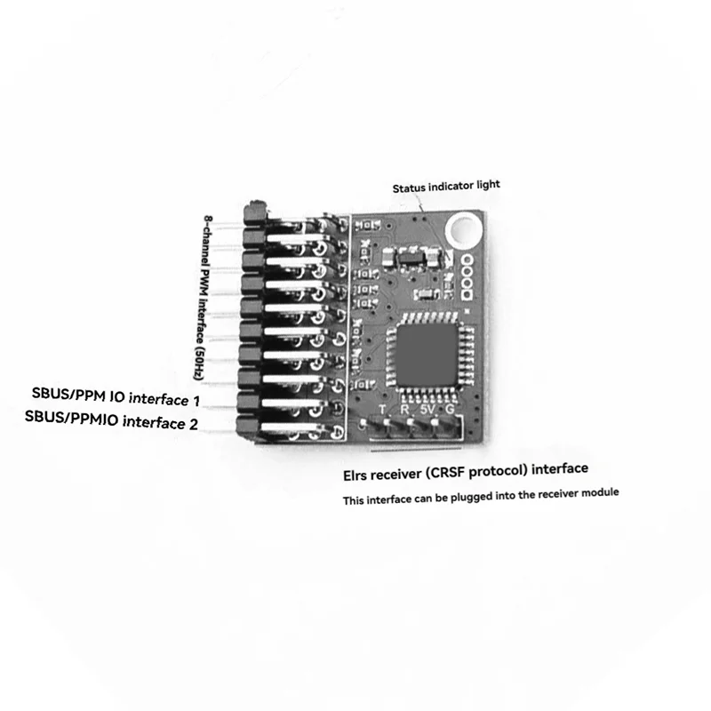 AT82-Receiver Signal Conversion Module For RC FPV 4-18V Wide Voltage Input Support CRSF/SBUS PPM Protocol Automatic Converter