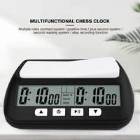 Professional Chess Clock Count Up Down Board Game Stopwatch Portable Chess Clock Digital Table Games for International Chess