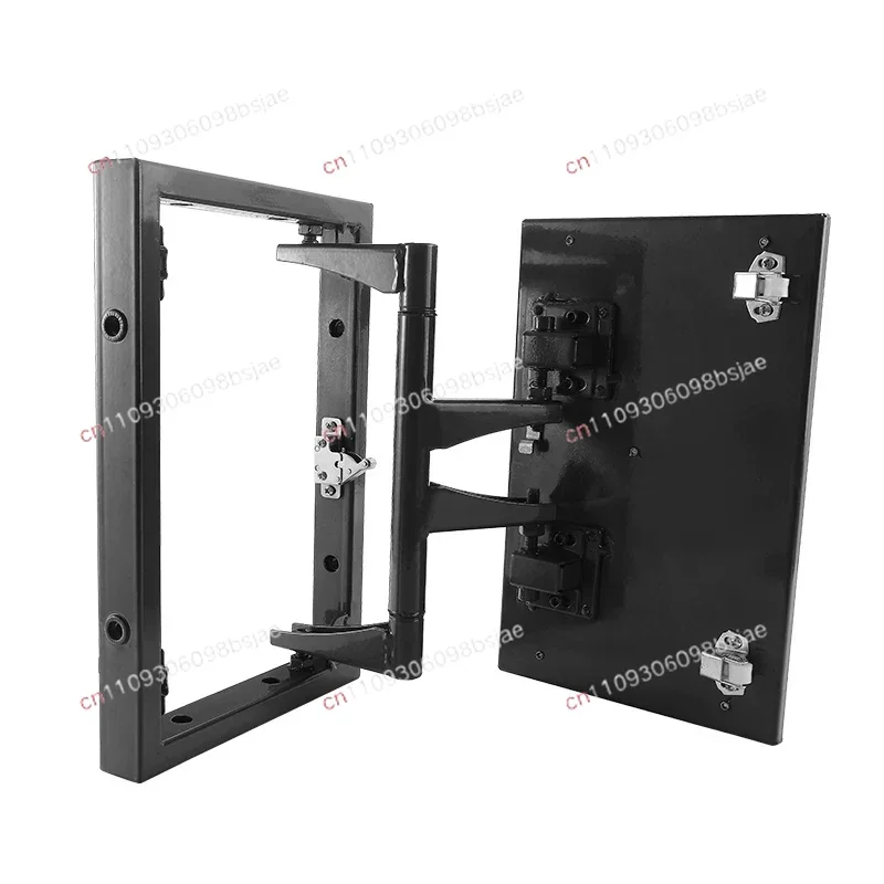 Tile invisible door hinge access port secret door bathtub repair floor heating water separator