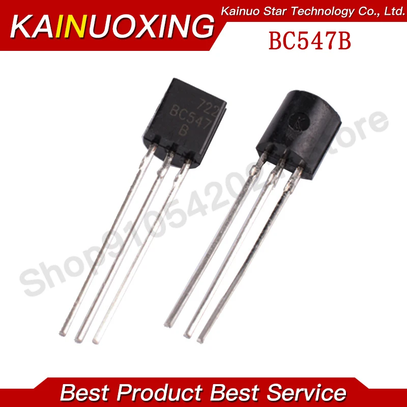 100pcs=50pairs BC547 BC557 Each 50pcs BC547B BC557B 0.1A 45V NPN PNP TO-92 Low-power transistor