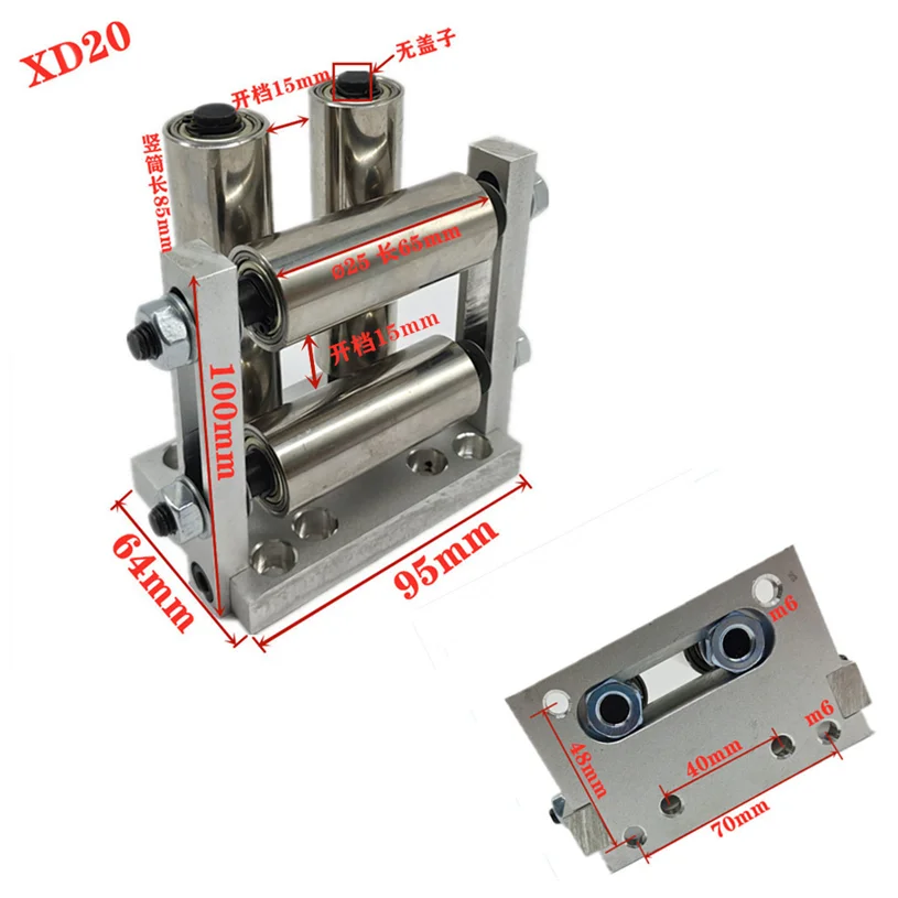 

Four-roller Electrical Cable Guide Wire Roller For Winding, Iron Base Steel Roller GP Traverse Unit Wire Dual Shaft Linear Guide