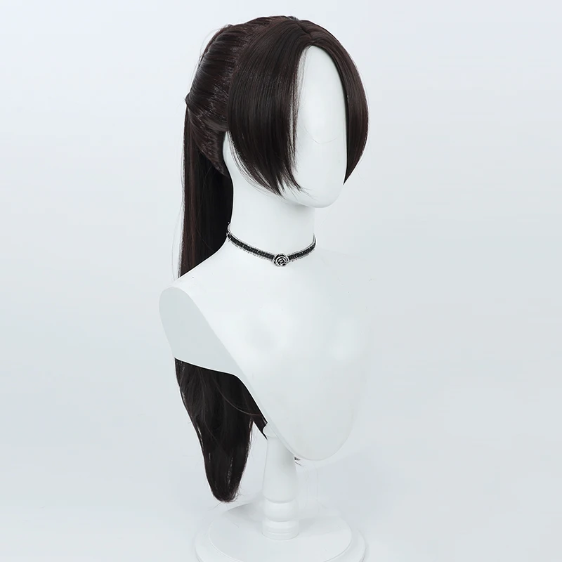 Mai Shiranui Cosplay Pruik Spel Wit Zwart Lang Haaraccessoires Hoge Temperatuur Draad Haar Voor Vrouwen