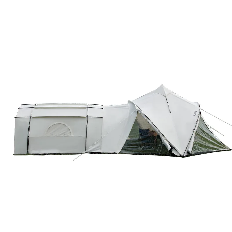 professional camping tent, one room and one living room, thickened rainstorm-proof portable tower, roof ridge tunnel tent