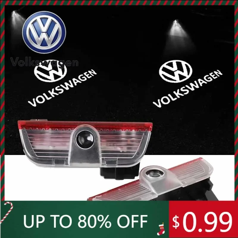 

For VW Volkswagen Jetta MK5 Golf 2Pcs Car Door Welcome Light Led HD Projector Lamp Courtesy Lights for Volkswagen VW Scirocco 20