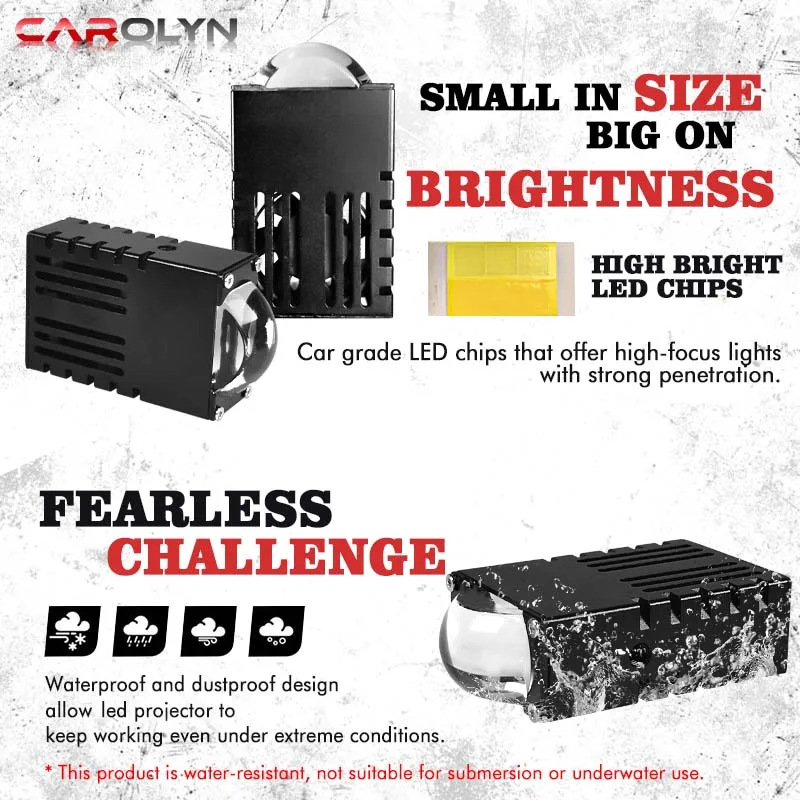 Led العلوي الوفير مصابيح الضباب العارض مصباح قيادة صغير أضواء مساعدة لسيارة دراجة نارية بار الأضواء 5500K 3000k #2