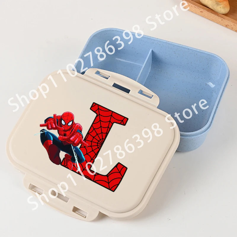 Marvels SpiderMans Boys Bento صندوق الغداء الصبي الكرتون حاويات تخزين المواد الغذائية طالب مدرسة نزهة الفاكهة عشاء حالة هدايا الاطفال