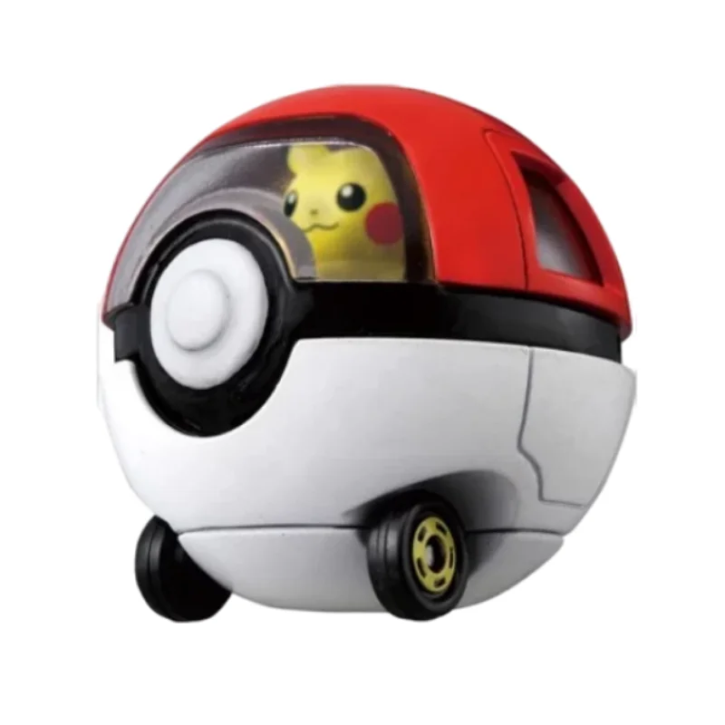 TOMY Takara  Kawaii Pokemon Figures Pikachu Poké Ball Car Exquisite Model Toy Anime Collection Perfect Children Gifts