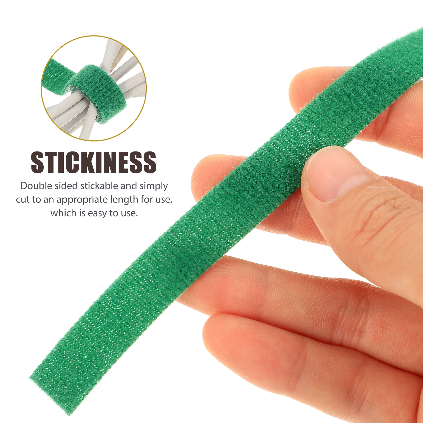 

5 Rolls Wire Tie Garden Ties for Plants Tape Ring Cable Management Polyester Organizer Wires Lawn Cord