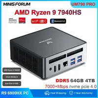 MINISFORUM UM790 Pro Ryzen 9 7940HS Mini PC Windows 11 Pro DDR5 64GB 1TB PCle 4.0 NVMe SSD WiFi 6E Gamer Computer