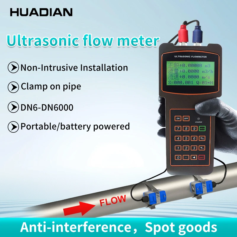 

wifi digital ultrasonic flow meter clamp on tmeasurement digital 3/4 portable clamp on handheld ultrasonic water flow meter