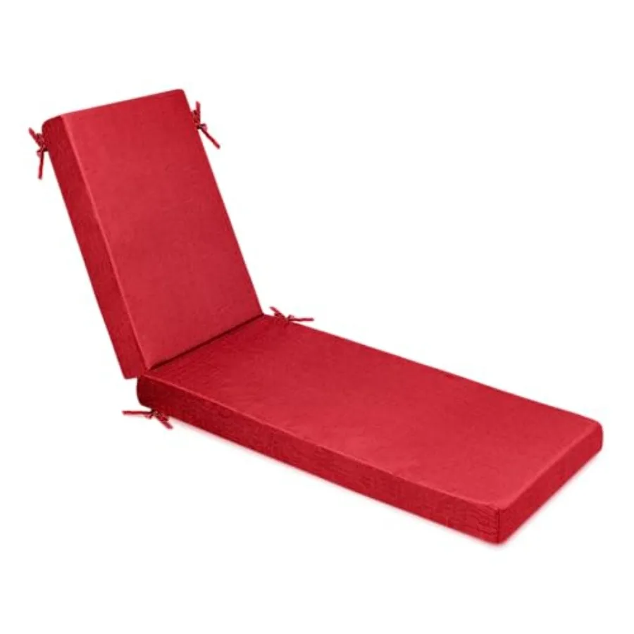 

Memory Foam Outdoor Chaise Lounge Lawn Chair Cushion with Waterproof and Washable Cover 73x21x2.5
