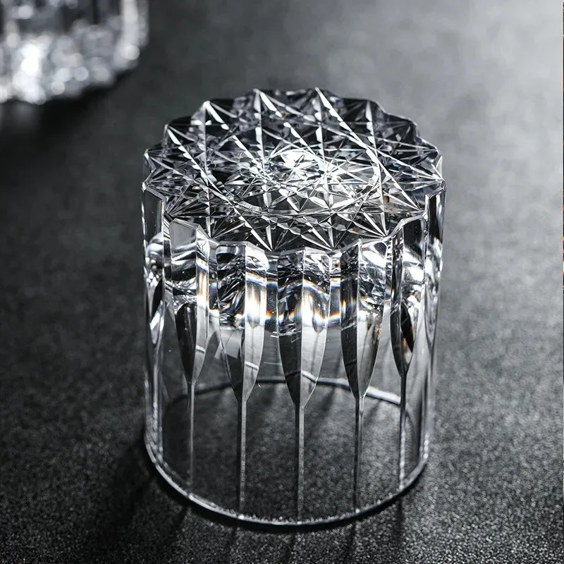 Crystal Asterism Lowball Highball Whiskey Glass Drinkware Barware Starburst Figure Whisky Water Drink Cup Wineglass Edo Kiriko