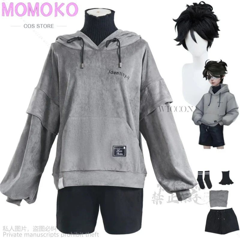 

Anime Game Identity ⅤLuca Balsa Prisoner Cosplay Costume Esports Hoodie Daily Uniforms Hoodies Wig Man Halloween Party Suit