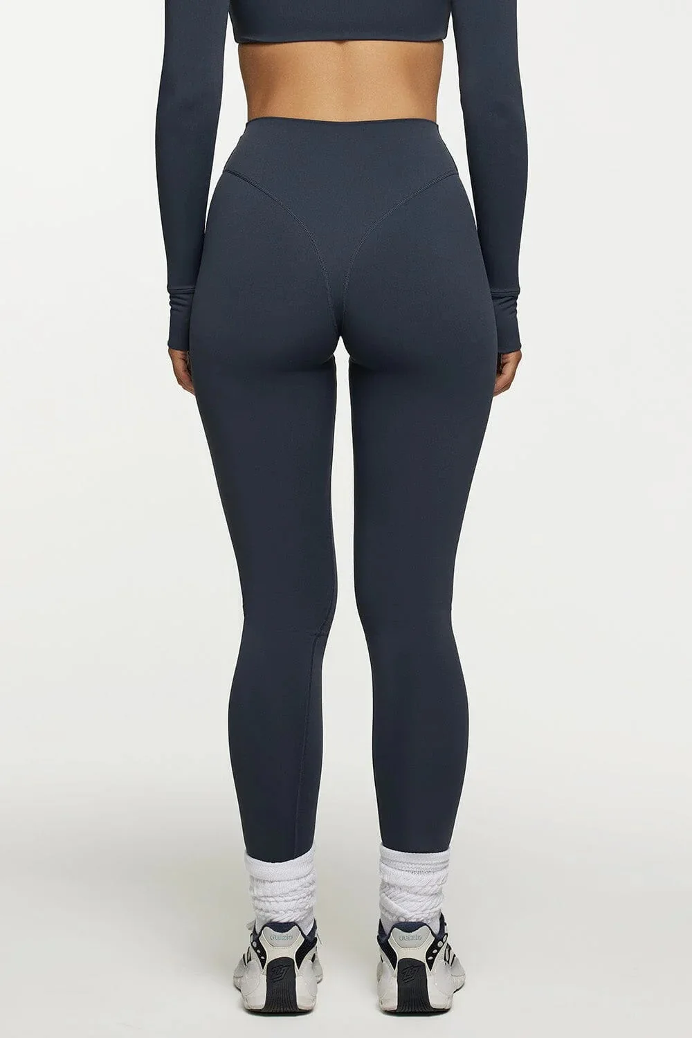 Levantamiento de cadera y adelgazamiento, pantalones de Yoga desnudos de nueve puntos, mallas exteriores elásticas para mujer, pantalones de entrenamiento para correr y Fitness, mallas para mujer