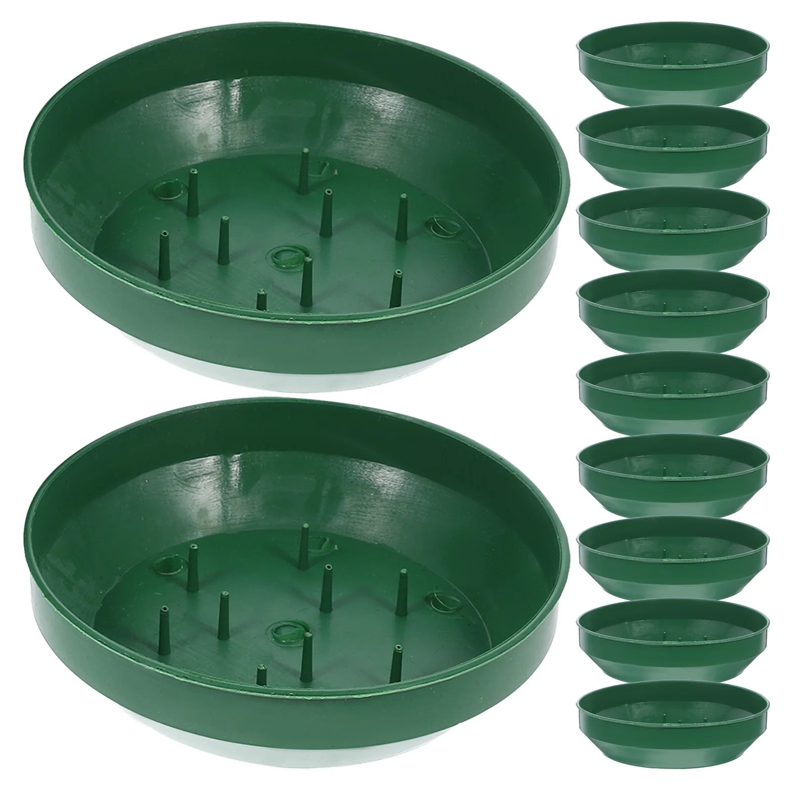 

25Pcs Plastic Florist Bowl for Flower Arrangements Secure Base Tray Wedding Party Holiday Floral Decoration Centerpiece Supplies