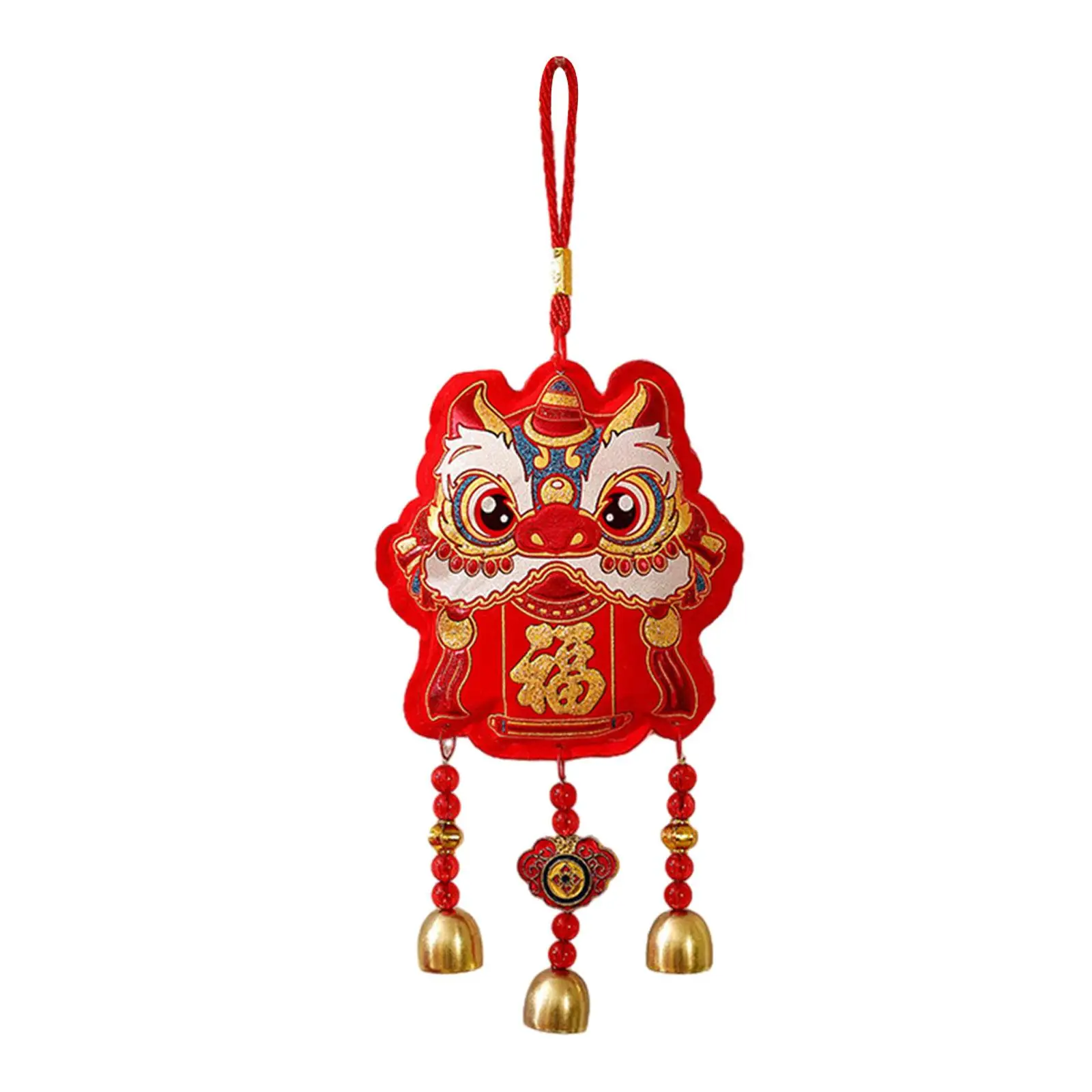 Chinese New Year Hanging Ornament Wind Chime 14inch Long Traditional 2024 Lunar Year for Sofa Walls Decor Lightweight Accessory