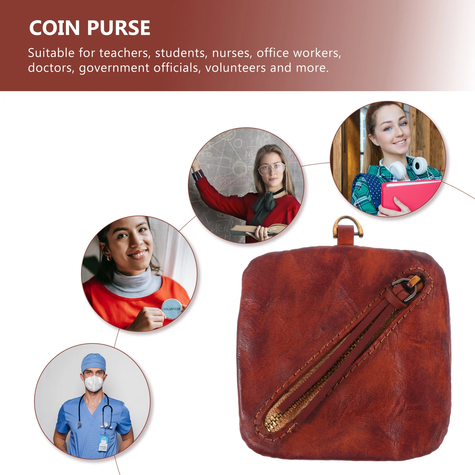 محفظة صغيرة أنيقة للعملات المعدنية، محفظة قصيرة مدمجة للرجال والنساء، حامل بطاقة الائتمان متعدد الوظائف، حقيبة تخزين المال #6