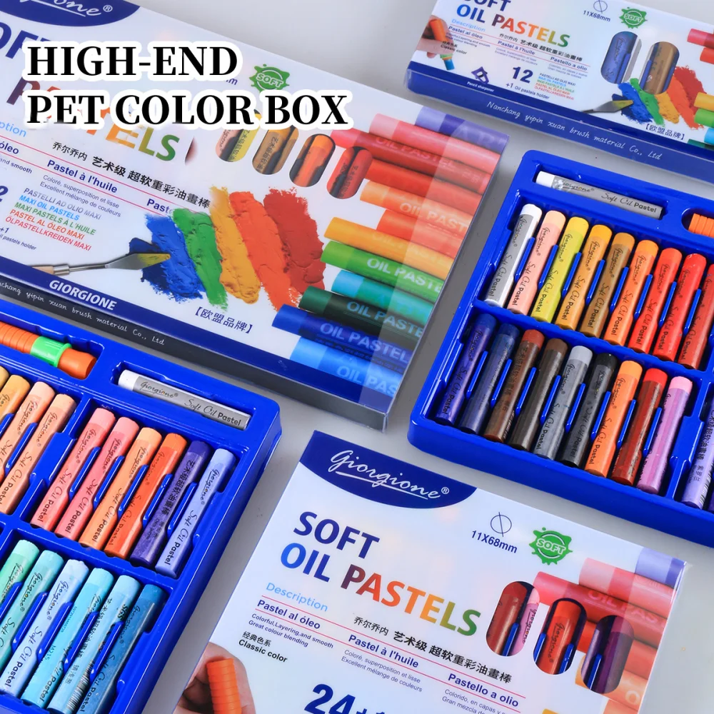 24/36/48 Colors Soft Oil Pastels Art Grade Heavy Color Oil Pastels Artist Student Art Oil Painting Creation Crayon Art Supplies