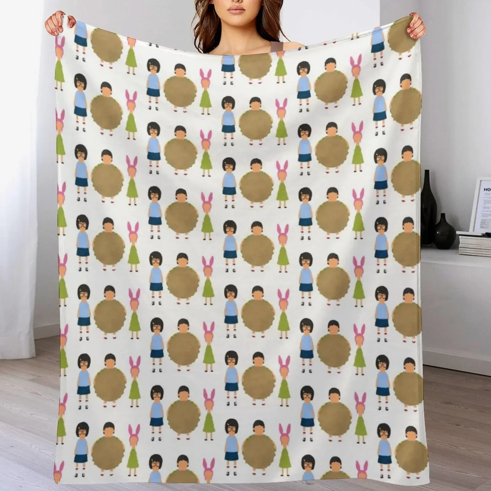 

Tina, Gene and Louise Throw Blanket Furry Beautifuls Decoratives cosplay anime Blankets