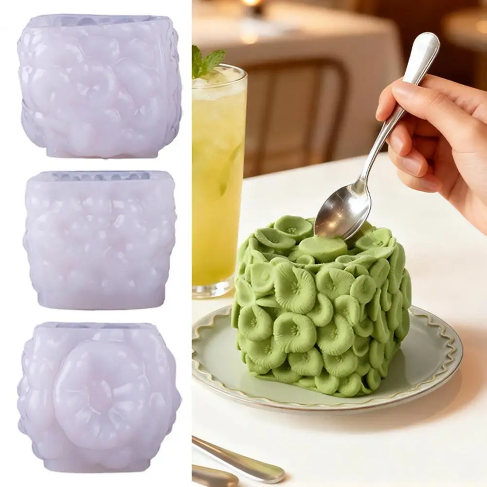 

Mousse Cake Mold Non-Stick Floral Cake Mold, Easy to Release 3D Flower Baking Pan for Cakes Jelly Pudding Soap Candles