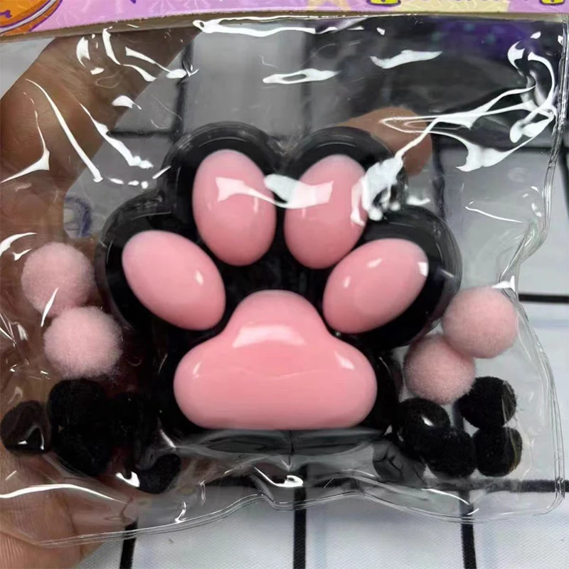 14cm Sticky Cat Paw Pinching and Decompressing Toy Giant Squeeze Cat Paw Toys Soft Sticky Stress Relief Relax Toys