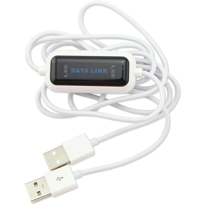High Speed USB Pc to Pc Online Share Sync Link Net Direct Data File Transfer Bridge LED Cable Easy Copy Between Computers Laptop
