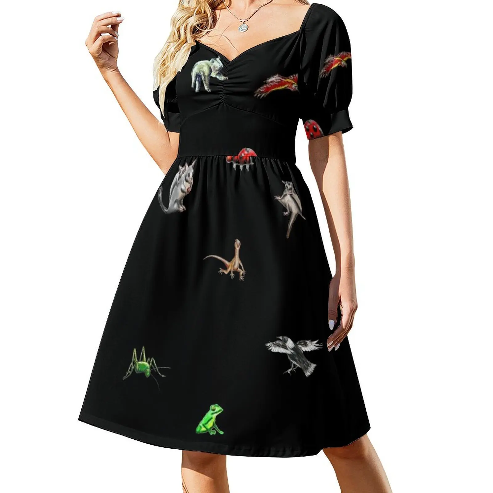 

Australian animals Short Sleeved Dress Dance dresses elegant dresses for women Dress