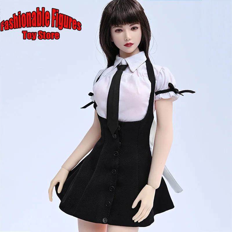 

Toyscentre 1/6 Women Soldier White T-Shirt JK Uniform Skirt Dress Necktie Clothes Set For 12Inch Action Figure Model Toys