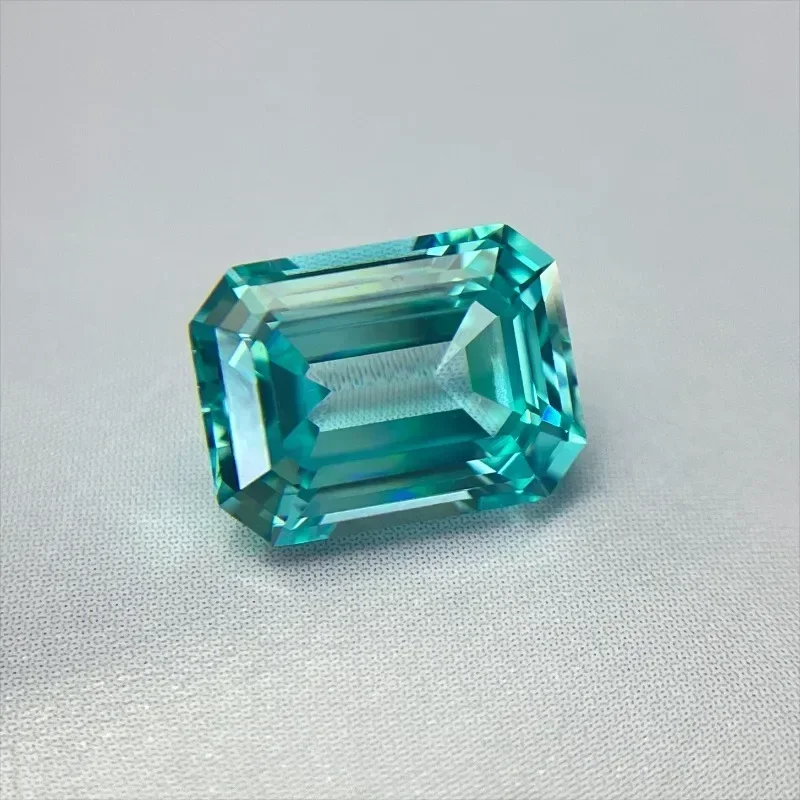 Lab Grown Paraiba Emerald Cut Gemstone for DIY Advanced Jewelry Making Inlay Ring Necklace Bracelet Selectable AGL Certificate