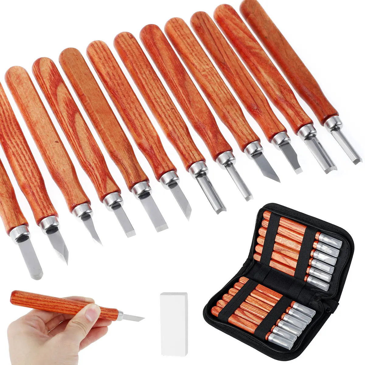 Tool Set For Basic Detailed Carving Woodworking Tools12 Pcs Wood Carving Tools Set Professional Wood Carving Chisel Knife Hand