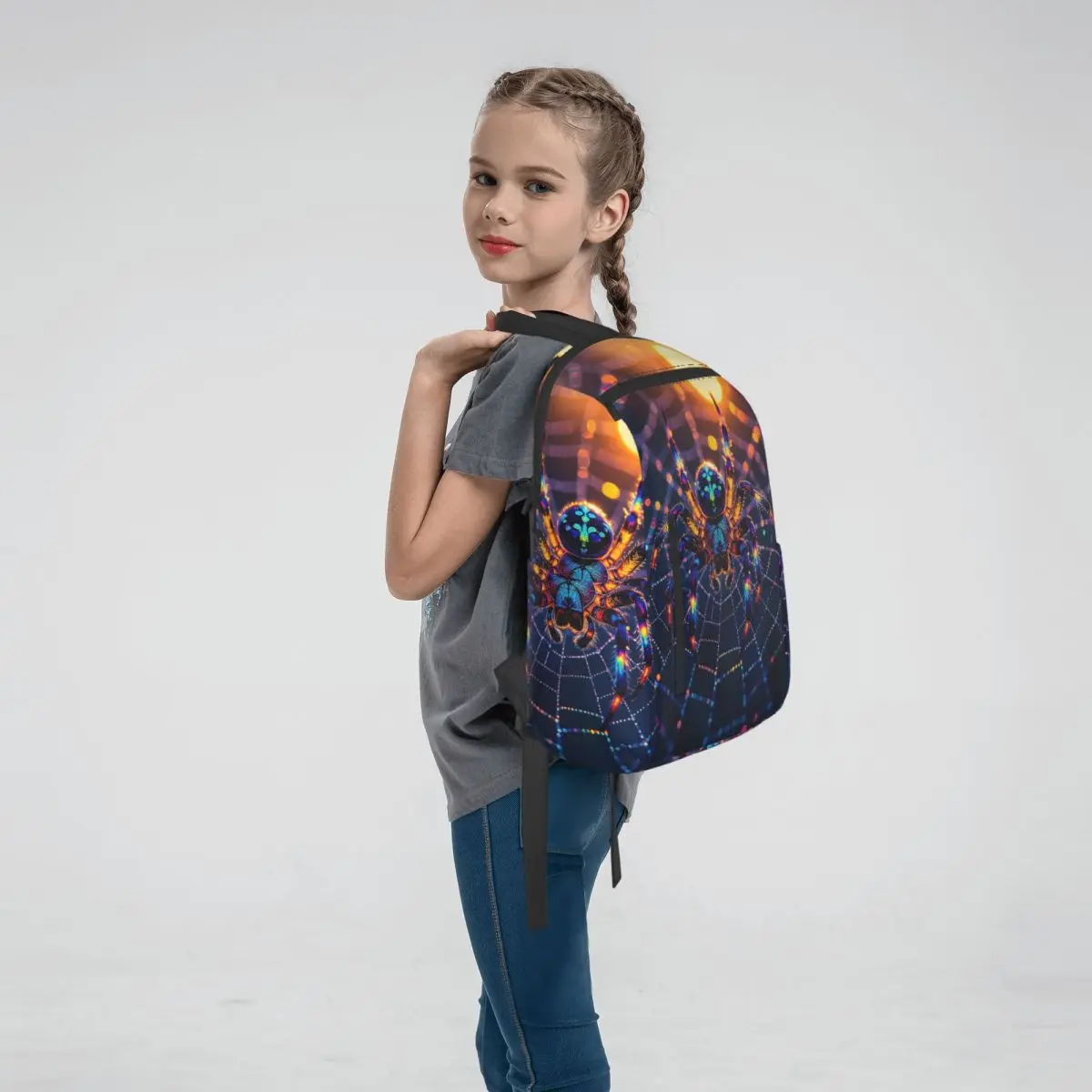 Spider And Web Backpack Daypack Boys Girls BookBag School Bag Shoulder Bags for Men Women