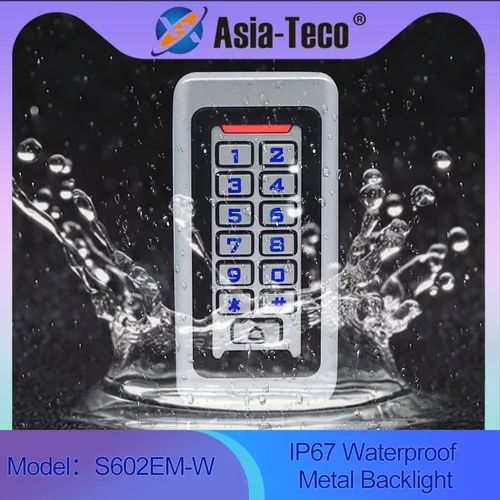 Sistema de Control de Acceso de puerta con teclado de Metal RFID retroiluminado Wiegand 26/34 IP68 tarjeta de proximidad impermeable independiente con 2000 usuarios