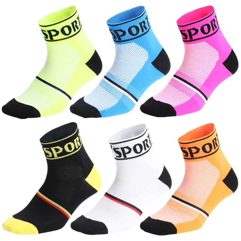 Sports Cycling Bicycle Mid-Calf Length and Breathable Pressure Sweat Absorption Wear-Resistant Basketball Running Men and Women-