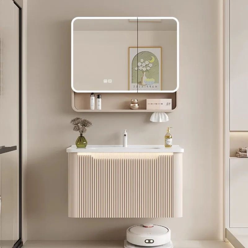 Partitions Storage Cupboard Organizer Mirror Toilet Space Saver Luxury Modern Bathroom Cabinet Drawers Gabinete Hotel Furniture