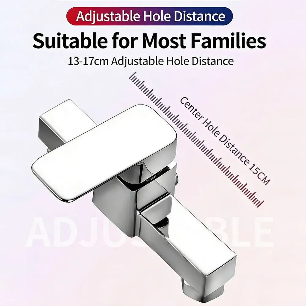 Portable Alloy Bathroom Faucets Chrome Finish G1/2 Inch Thread Shower Faucet Hot Cold Water Mixing Valve Taps Household Use