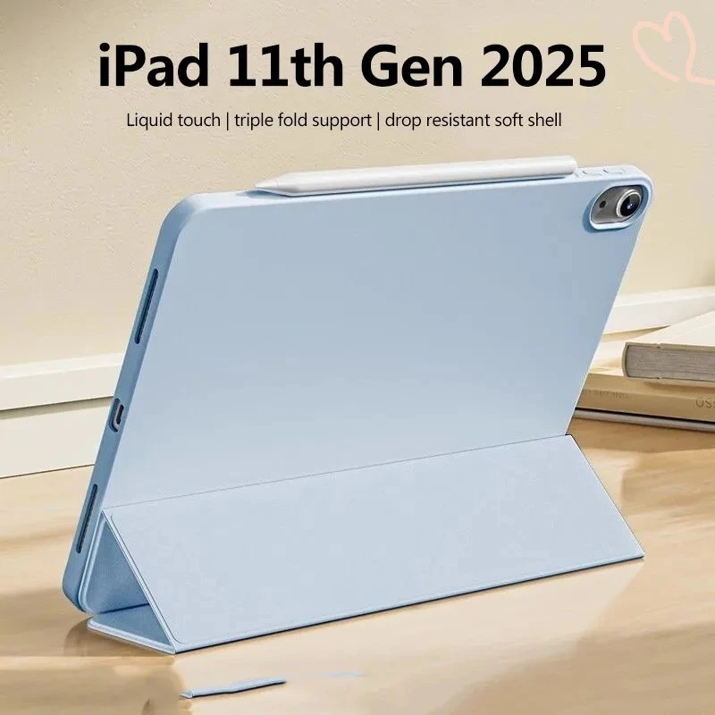 

Чехол для iPad A16 11-го поколения 2025 Air 11 дюймов 13 M3 Mini A17 Pro 11 13 Air 6 5 4 3Pro 10th 10.9 10.2 9.7 Официальный жидкий чехол