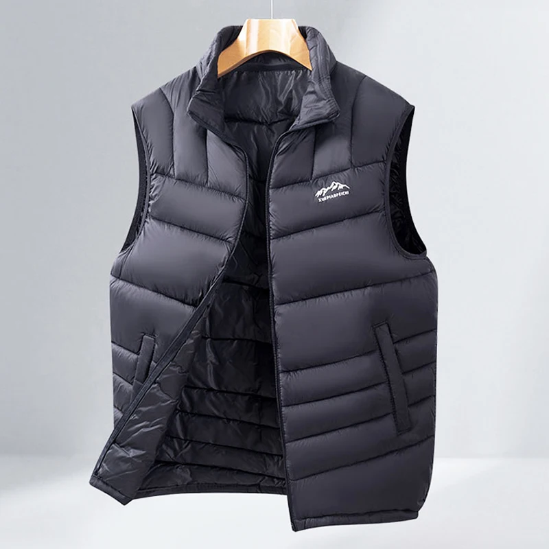 

Мужской жилет-пуховик, легкий осенне-зимний жилет, куртка, уличная повседневная парка без рукавов, теплая стеганая куртка с хлопковой подкладкой, пальто