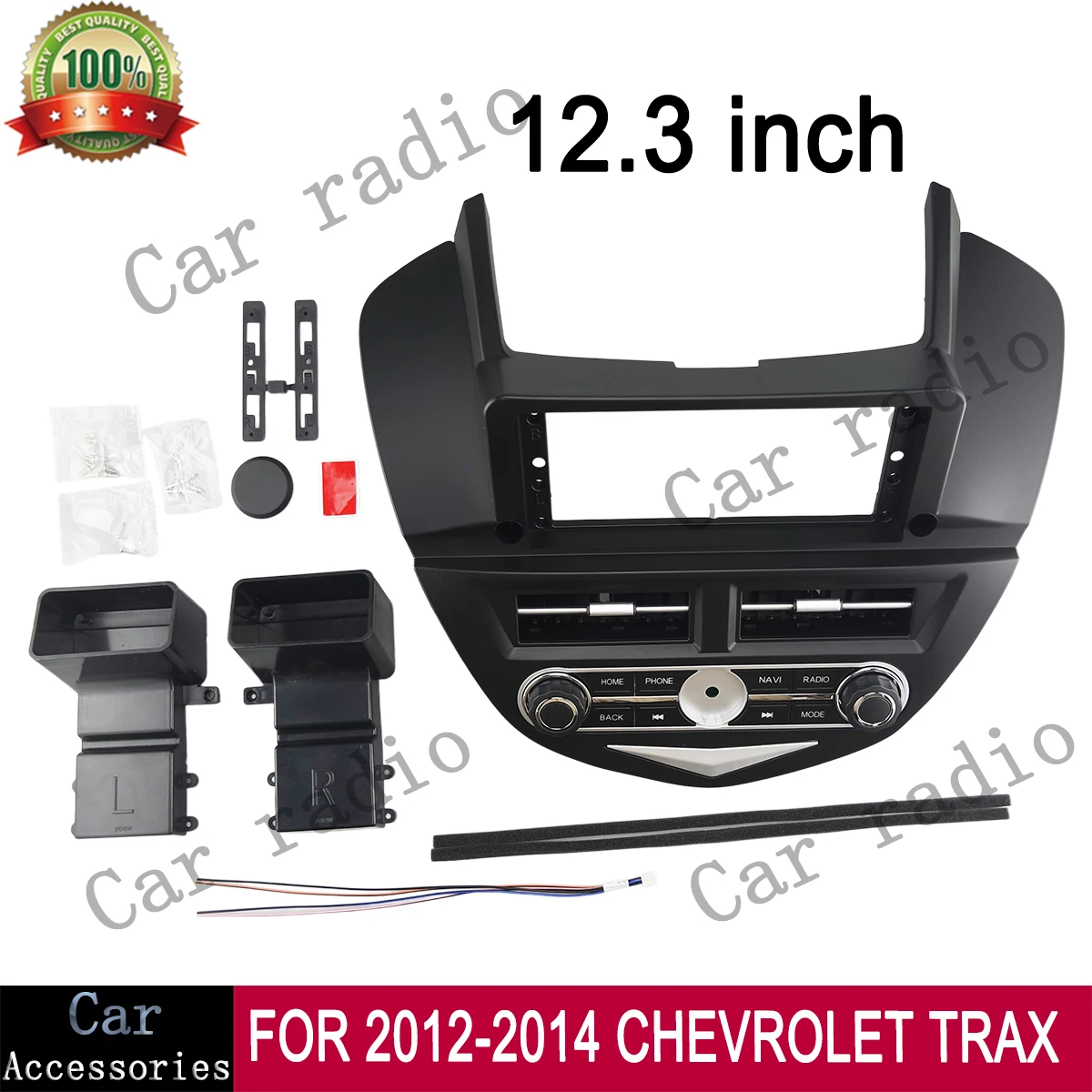 For 2012-2014 CHEVROLET TRAX 12.3 Inch Car Radio Android Stereo Frame Player Head Unit Fascia Panel Dash Board Cover