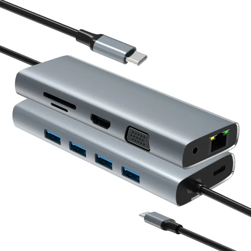 

11 in 1 Type c Hub Rj45 Pd Sd Tf Card Reading Usbc Hub Phone Docking Ethernet c Usb Type c Hub