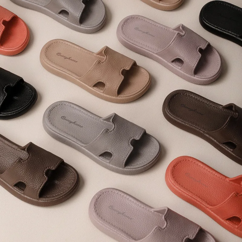 2025 Fashion Women's Leather Pattern EVA Sandals Non-Slip Soft Sole Slippers Outdoor Indoor Mules Comfortable Slide Shoes