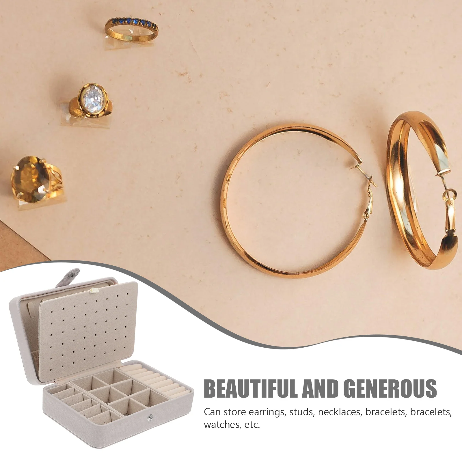 1Pcs Simple Design Multipurpose Jewelry Organizer Box for Earrings Rings Necklaces Bracelets Home Decor Storage Case