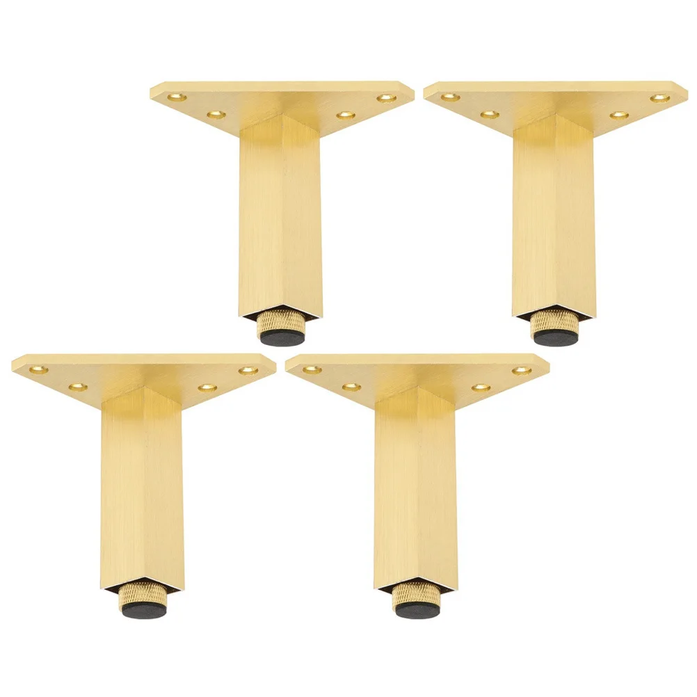 

4pcs Aluminum Alloy Cabinet Legs Adjustable Furniture Support Feet Anti-Slip Pads For Home Hotel Bathroom Wardrobe Furniture