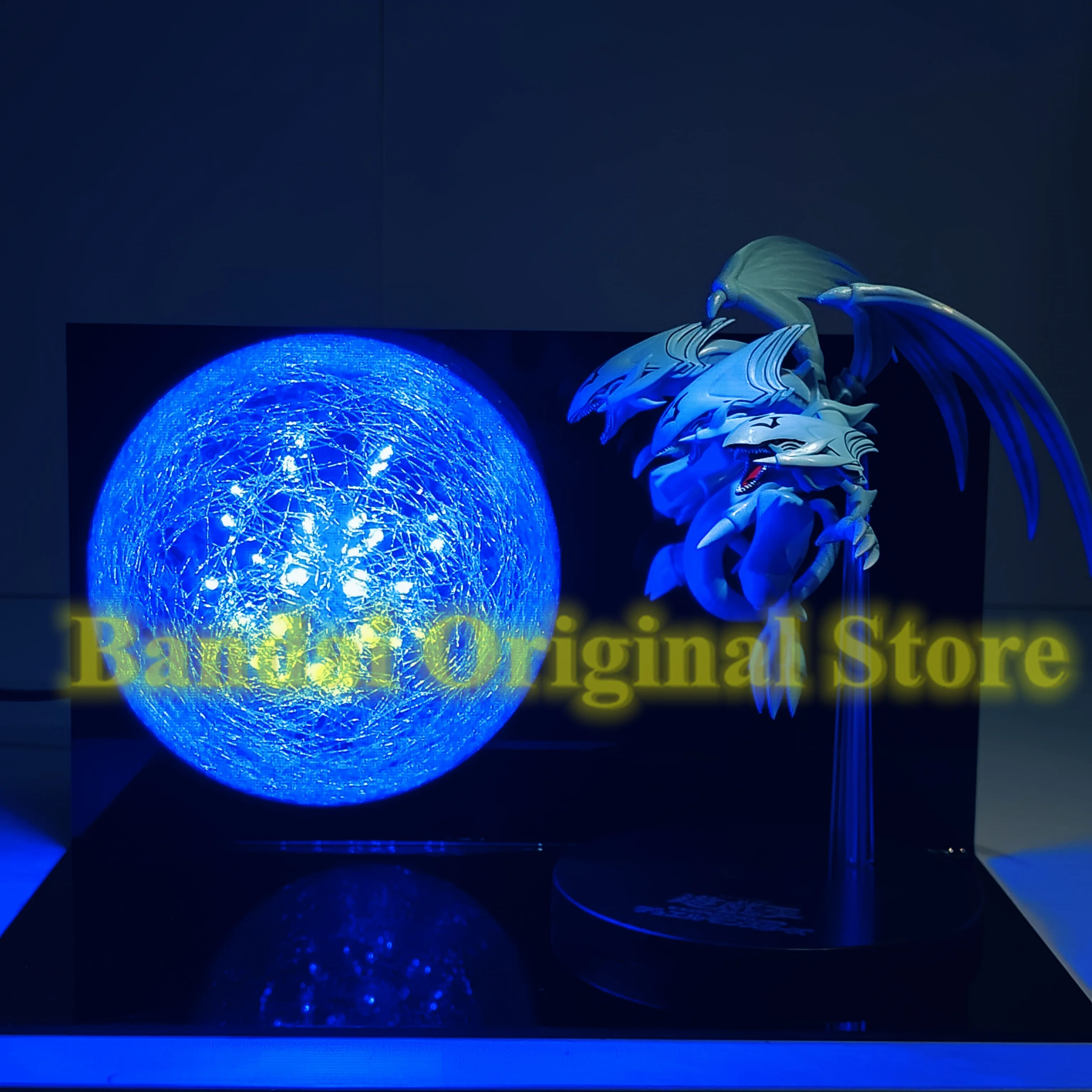 Original Konami Yu-Gi-Oh! Official Card Game Blue Eyes Ultimate Dragon Action Figure Toys DIY Atmosphere Light PVC Model Collect