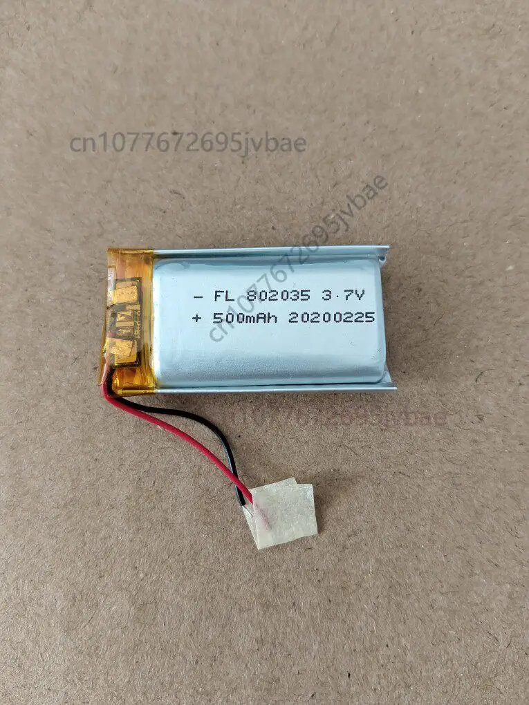 10pcs.。for New high-quality polymer battery small electronic products lithium battery model 802035 capacity 500mah。.