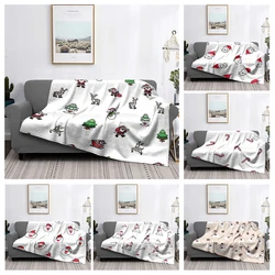 Home decoration plush Throw Sofa blanket Bedspread bed fluffy soft blankets decor Plaid Modern Halloween Merry Christmas winter