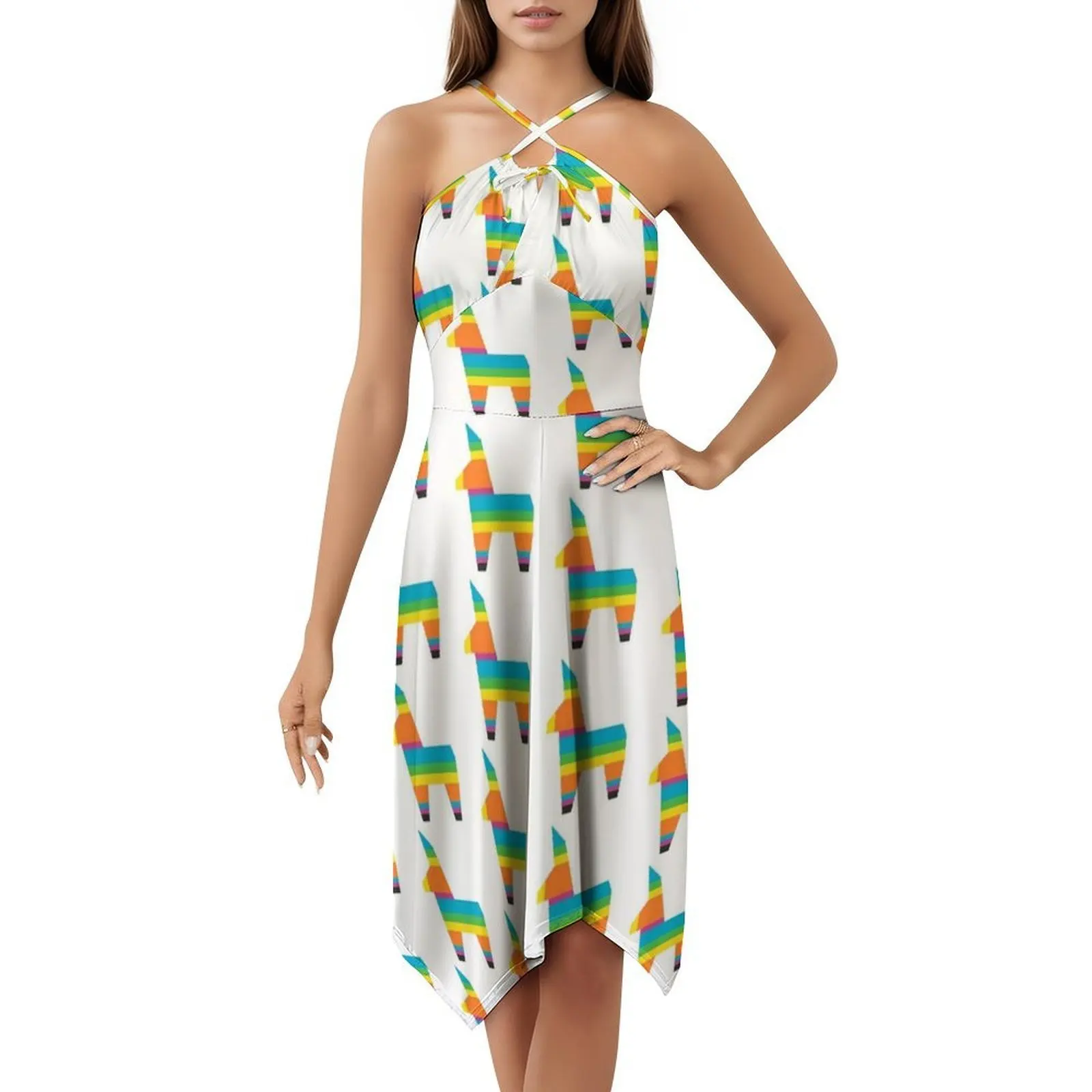 فستان كاجوال على الطراز الكوري من Donkey Pi؟Ata للنساء فساتين بسيطة يومية للمكتب للسيدات Pi?Ata Pinata Mexico Donkey Ass Fun Woman #5