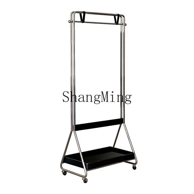 

SM coat rack floor-to-ceiling bedroom small apartment stainless steel solid wood removable rack
