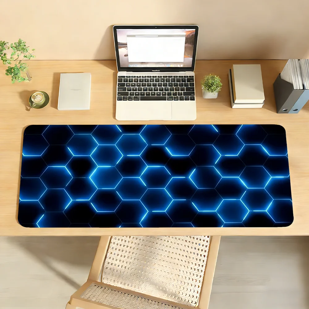 Tech Accessories For Laptop - 테크 스타일 육각형 패턴 마우스 패드
