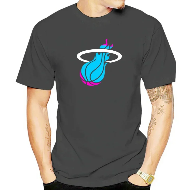 Miamis vices heat basketbal T-Shirt for adults COTTON t shirts for men New Arrival streetwear Casual T-shirts 2024