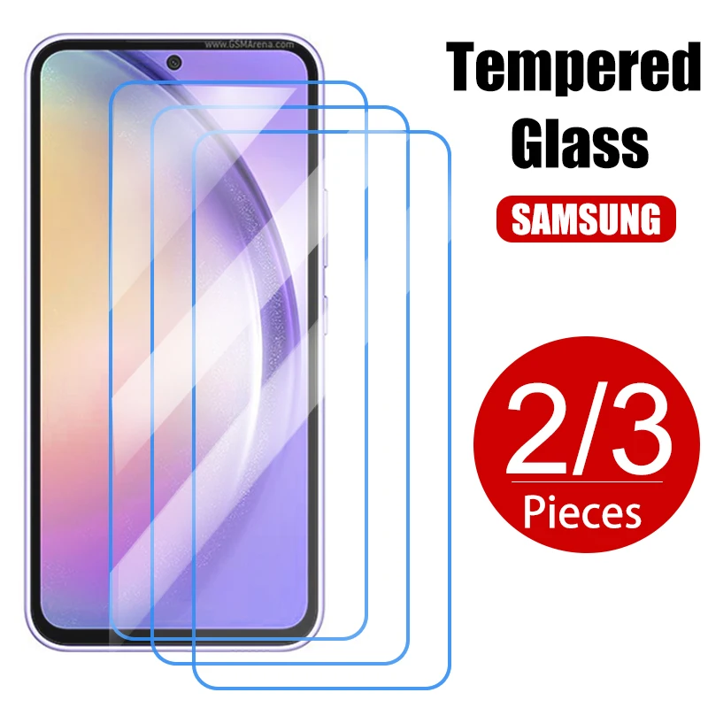 2/3 Pcs Tempered Glass For Samsung Galaxy A54 A14 A34 A24 S21 S20 FE 5G S24 S23 S22 Ultra Plus A53 A73 A33 A13 A12 A52 A51 A10